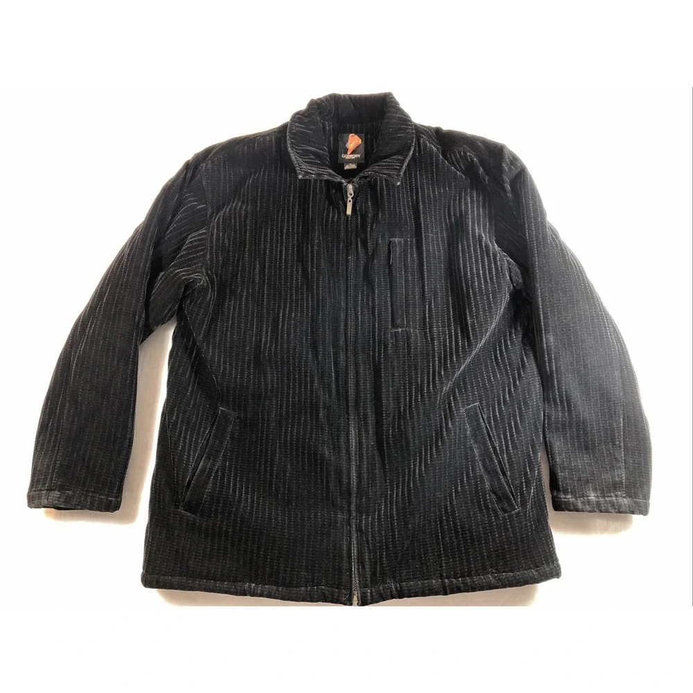 Godbody Since 1981 Jacket Men's XL Black Full Zip Coat Quilted Heavy‎ Streetwear